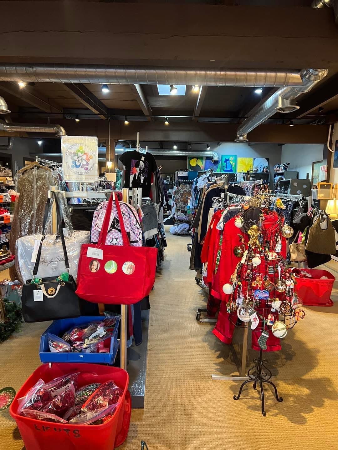 Aisle inside FOUND IT! Thrift Store